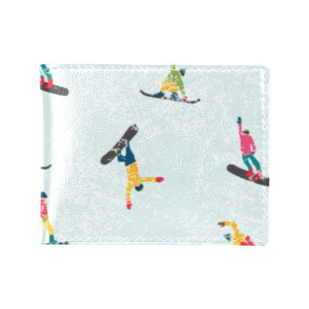 Snowboard Print Design LKS304 Men's ID Card Wallet
