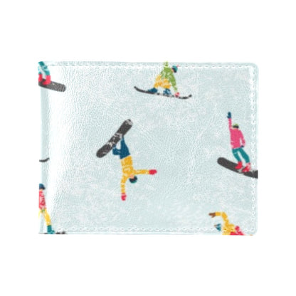 Snowboard Print Design LKS304 Men's ID Card Wallet