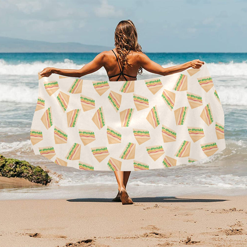 Sandwich Print Design LKS301 Beach Towel 32" x 71"