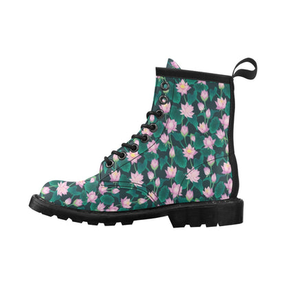Water Lily Print Design LKS302 Women's Boots