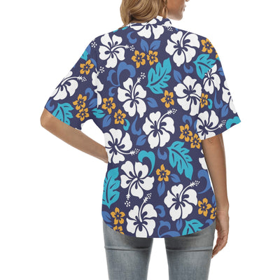 Hibiscus Pattern Print Design HB030 Women's Hawaiian Shirt