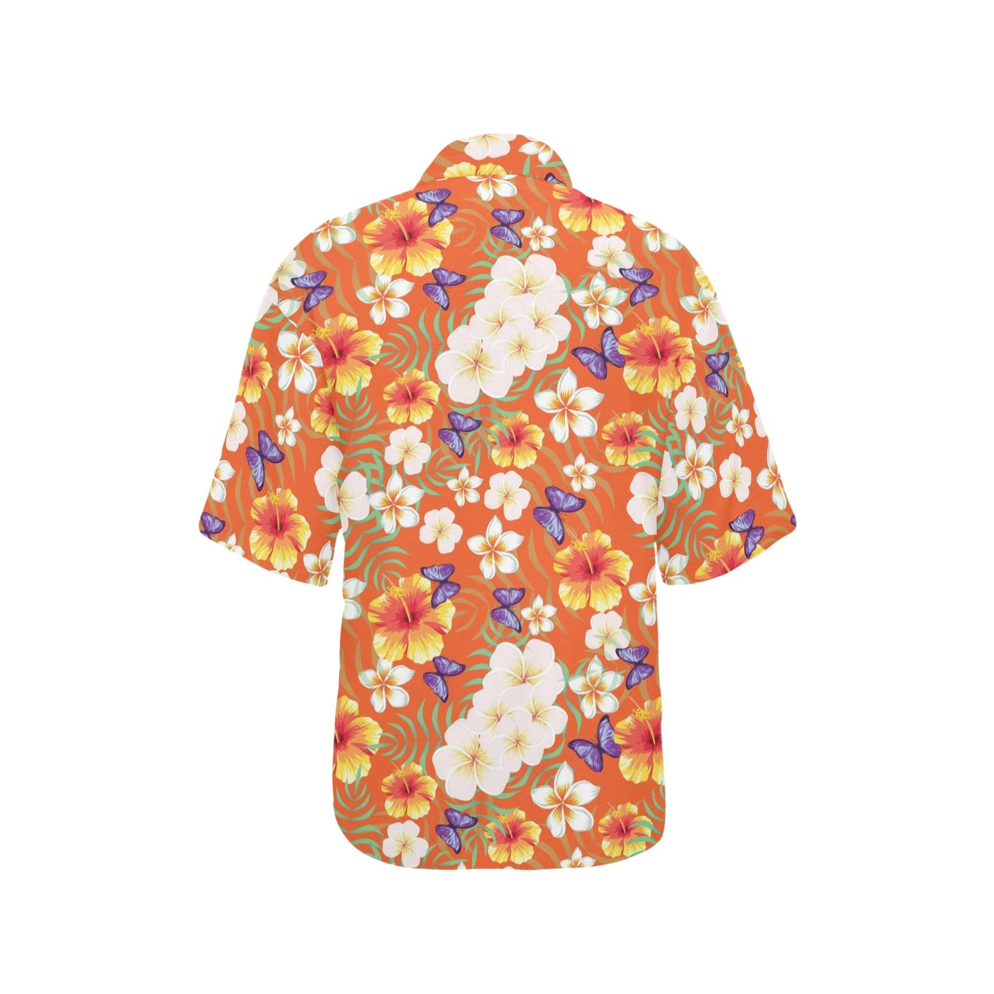 Tropical Flower Pattern Print Design TF027 Women's Hawaiian Shirt