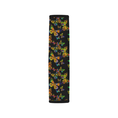 Butterfly Neon Color Print Pattern Car Seat Belt Cover