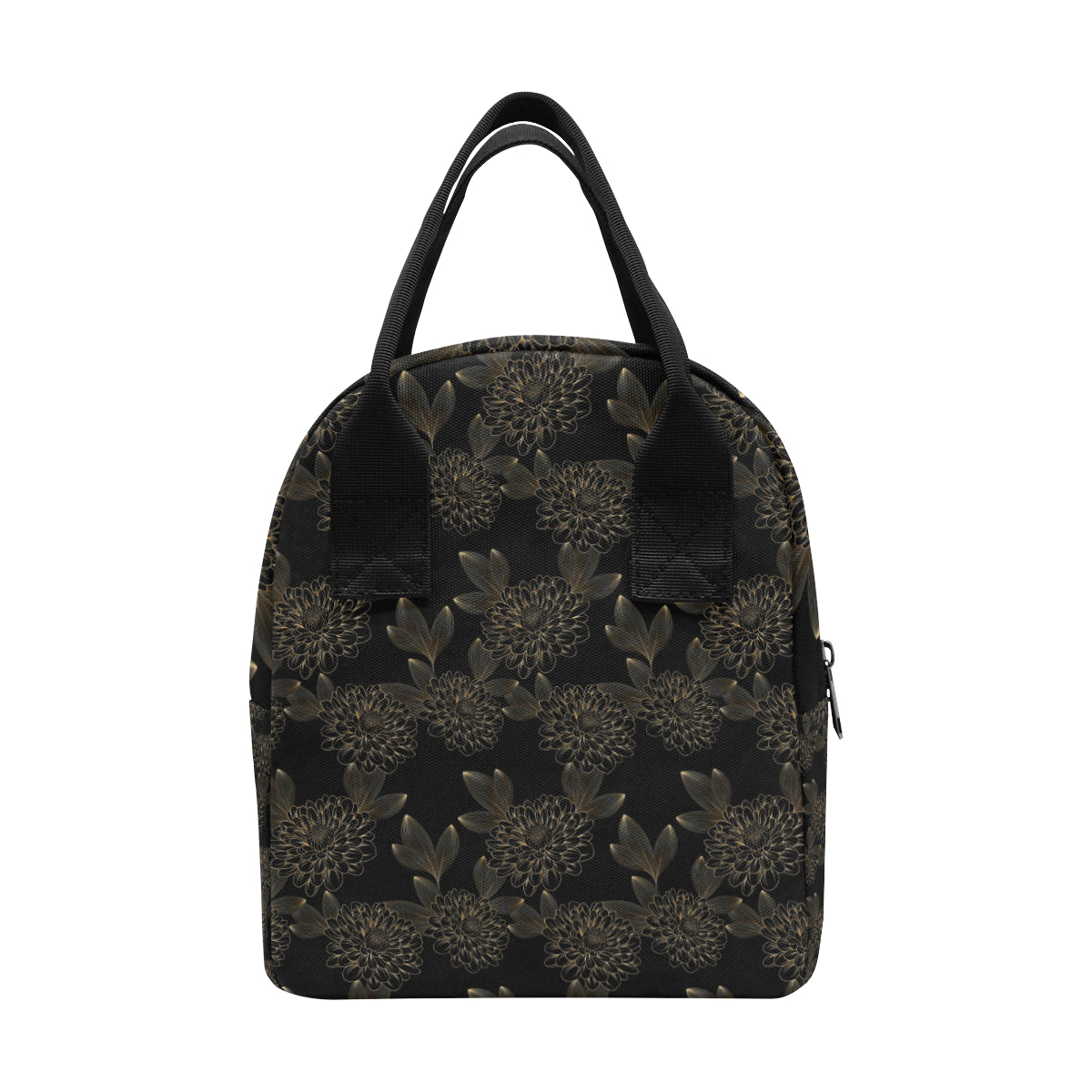 Dahlia Pattern Print Design DH04 Insulated Lunch Bag