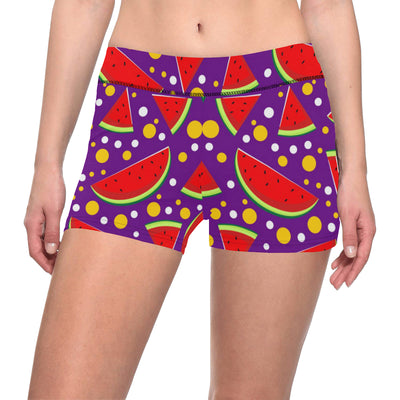 Watermelon Pattern Print Design WM010 Yoga Shorts