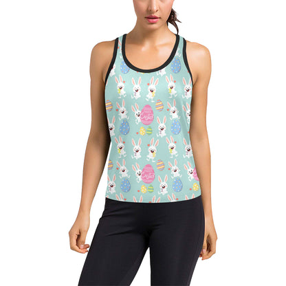 Easter Eggs Pattern Print Design RB014 Women's Racerback Tank Top