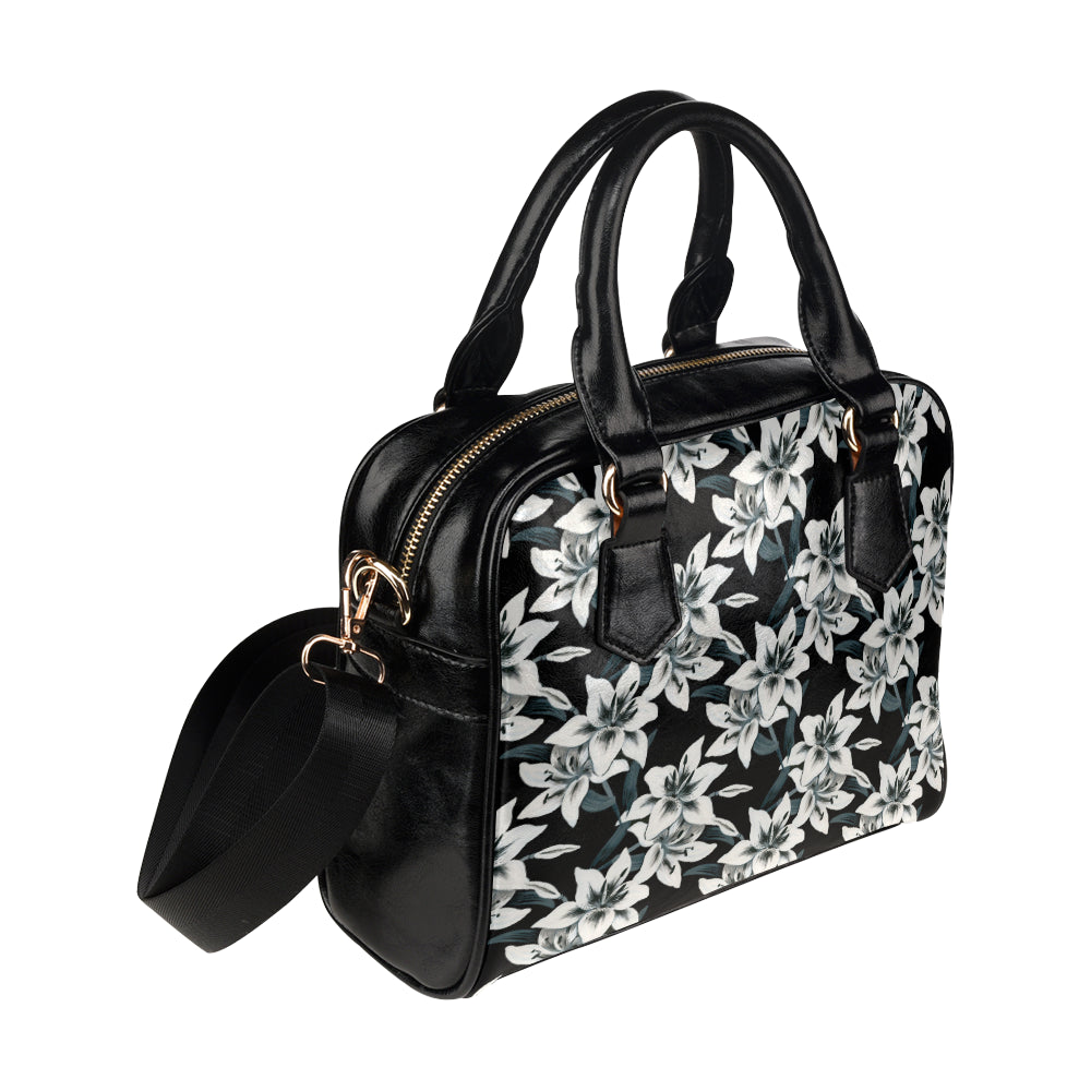 Lily Pattern Print Design 03 Shoulder Handbag