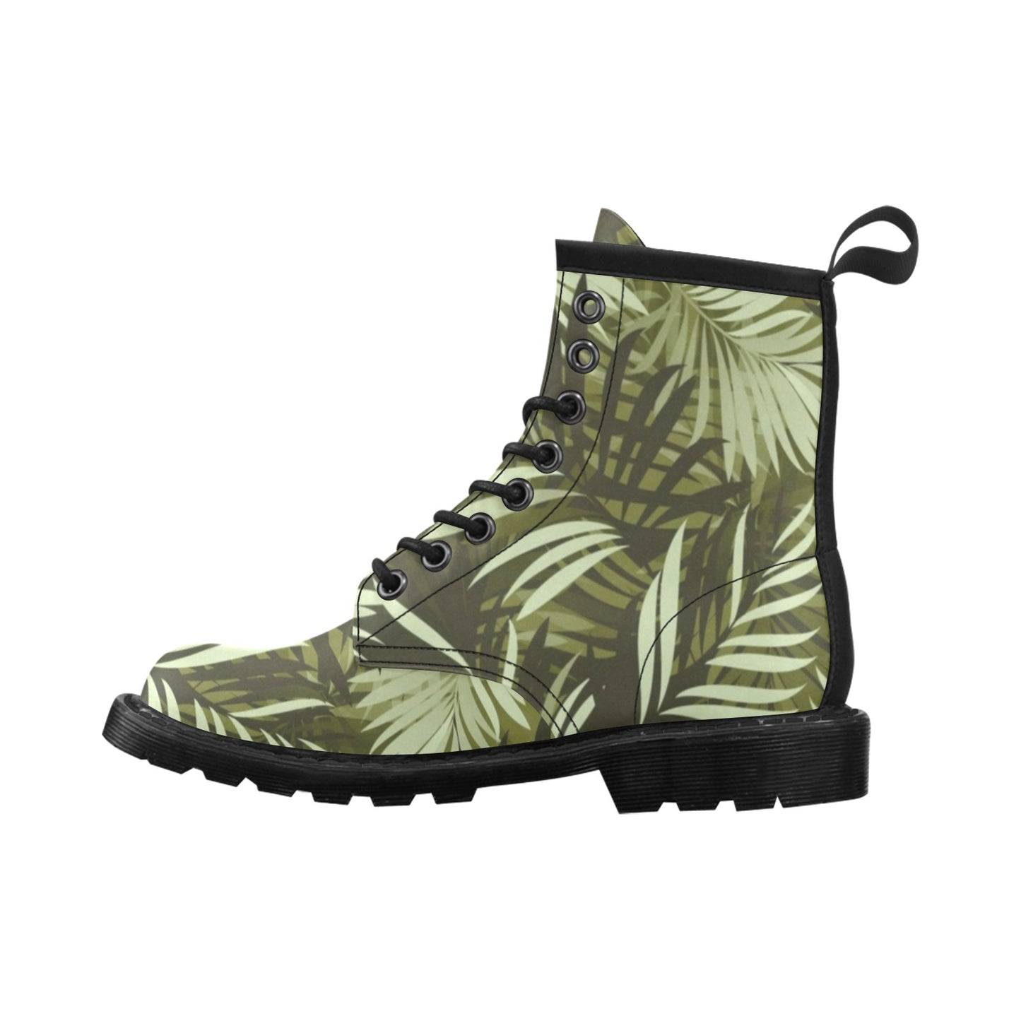 Palm Leaves Pattern Print Design PL05 Women's Boots