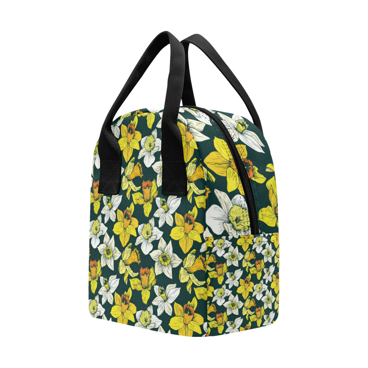 Daffodils Pattern Print Design DF02 Insulated Lunch Bag