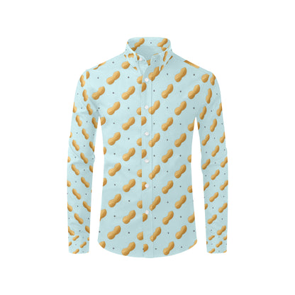 Peanut Pattern Print Design A03 Men's Long Sleeve Shirt