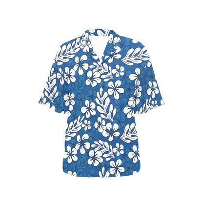 Plumeria Pattern Print Design PM015 Women's Hawaiian Shirt