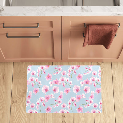 Orchid Pink Pattern Print Design OR01 Kitchen Mat