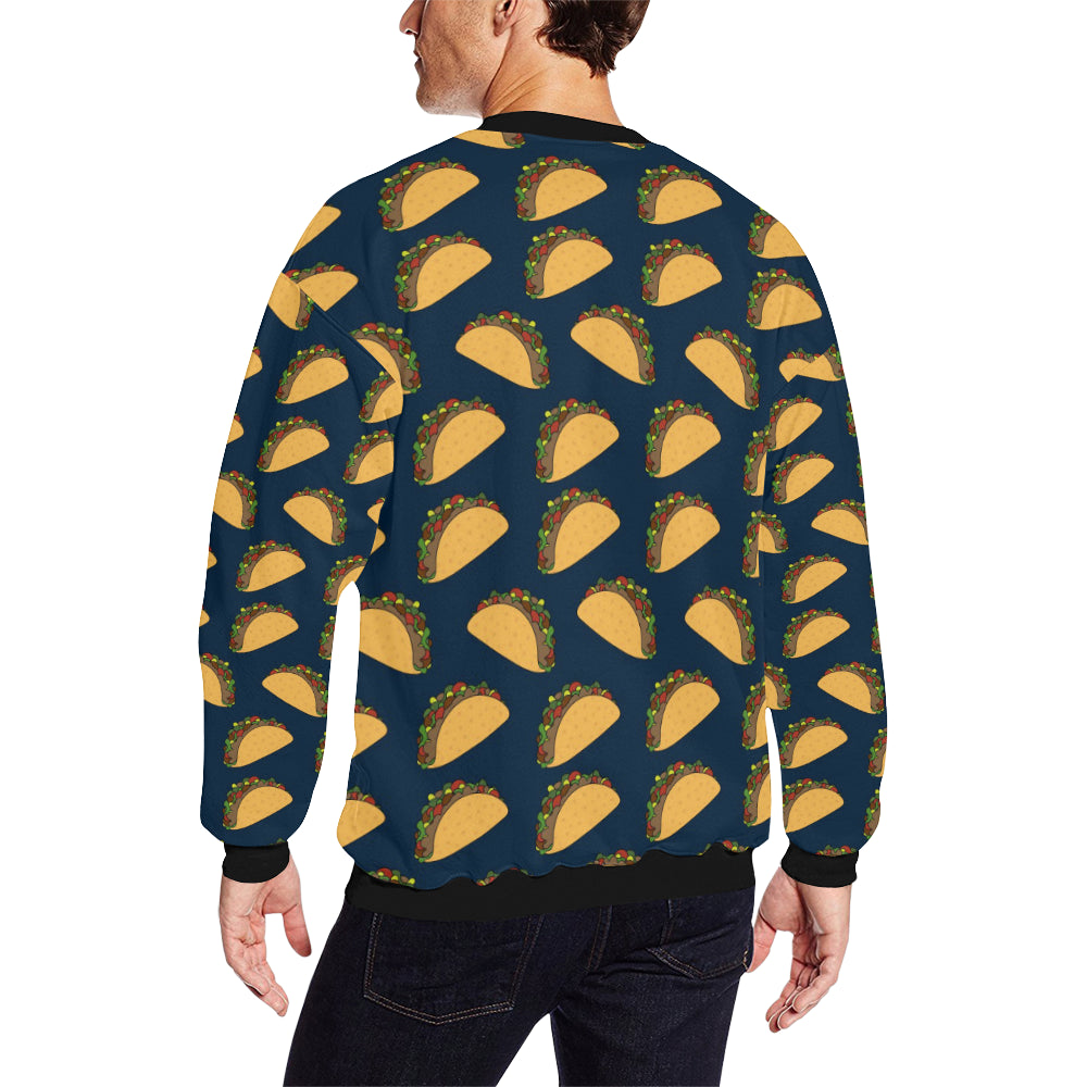 Taco Pattern Print Design TC04 Men Long Sleeve Sweatshirt