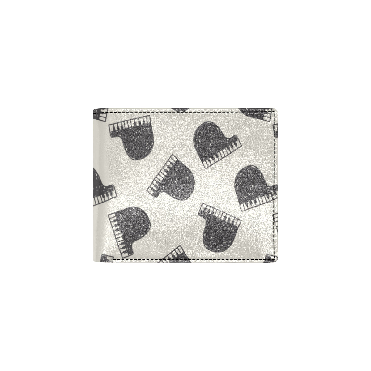 Piano Pattern Print Design 04 Men's ID Card Wallet