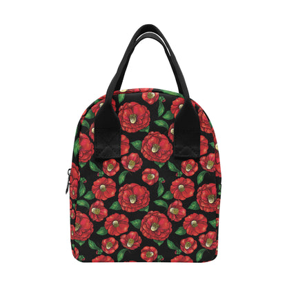 Camellia Pattern Print Design CM07 Insulated Lunch Bag