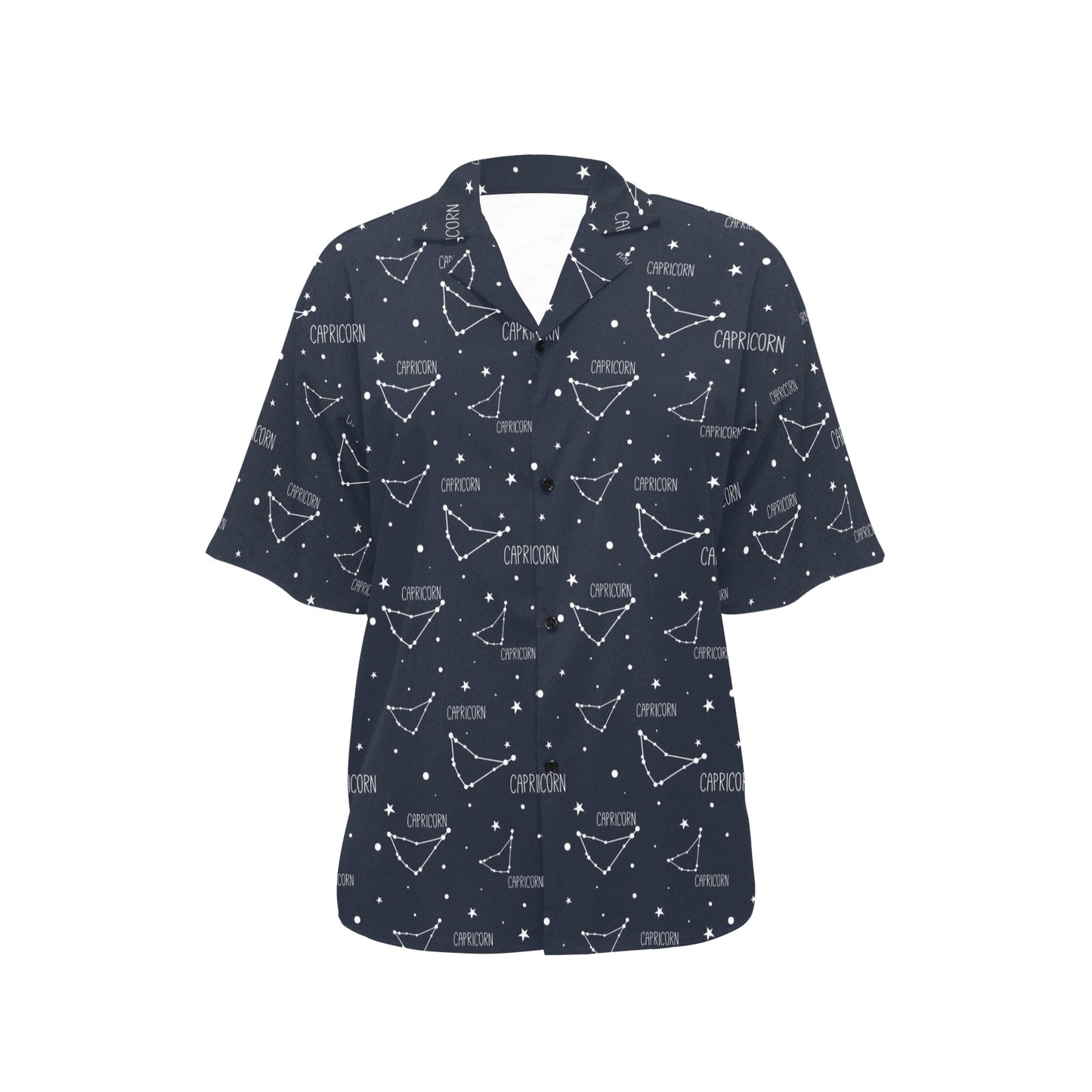 Capricorn Zodiac Pattern Print Design 01 Women's Hawaiian Shirt