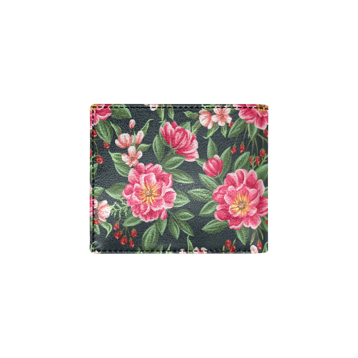 Summer Floral Pattern Print Design SF06 Men's ID Card Wallet