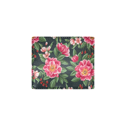 Summer Floral Pattern Print Design SF06 Men's ID Card Wallet