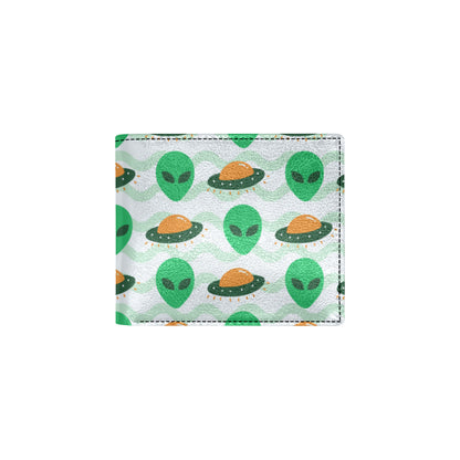 Alien UFO Pattern Print Design 04 Men's ID Card Wallet