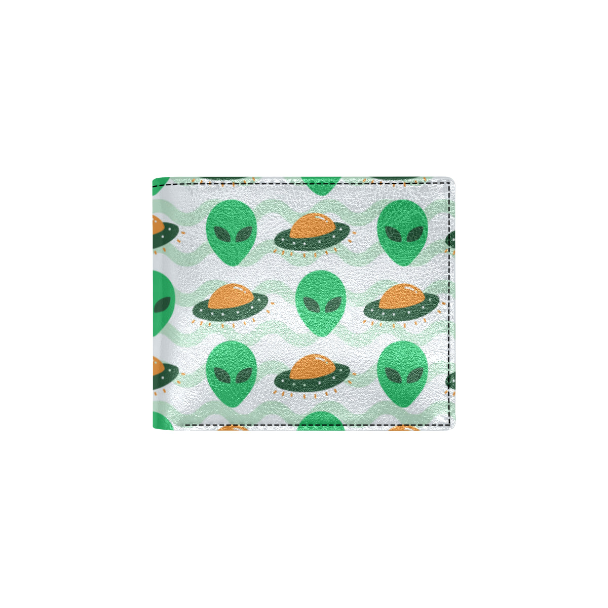 Alien UFO Pattern Print Design 04 Men's ID Card Wallet
