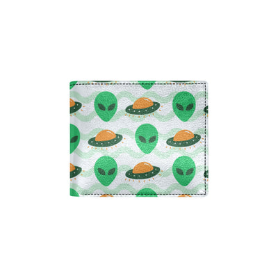 Alien UFO Pattern Print Design 04 Men's ID Card Wallet