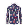 Nautical Pattern Print Design A03 Men's Long Sleeve Shirt