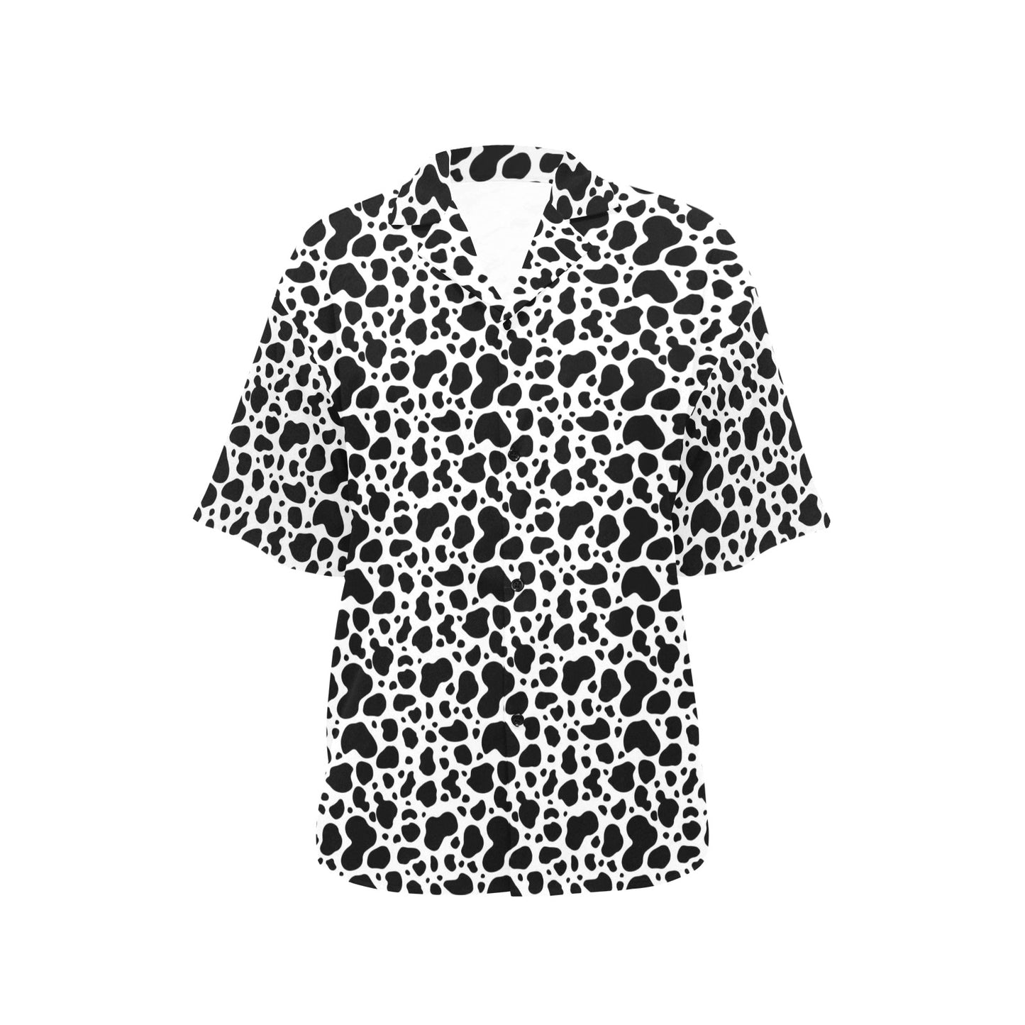 Cow Skin Pattern Print Design 04 Women's Hawaiian Shirt