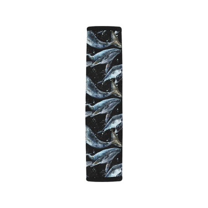 Humpback Whale Pattern Print Design 01 Car Seat Belt Cover