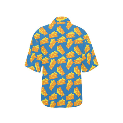 Cheese Pattern Print Design 05 Women's Hawaiian Shirt