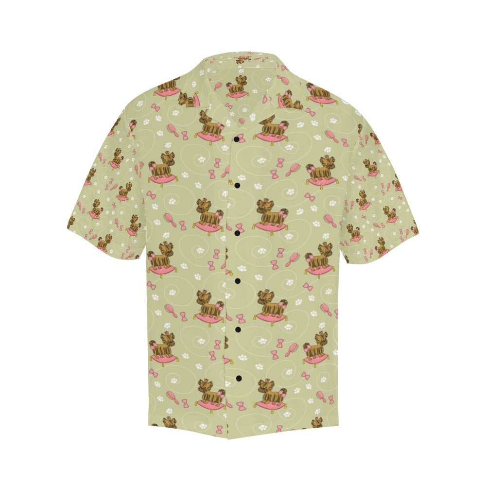Yorkshire Cute Terriers Print Design LKS301 Men's Hawaiian Shirt