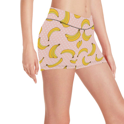 Banana Pattern Print Design BA06 Yoga Shorts