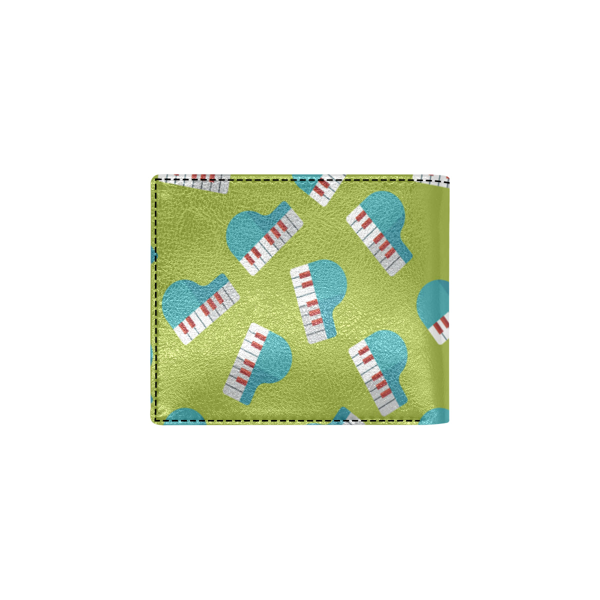 Piano Pattern Print Design 03 Men's ID Card Wallet