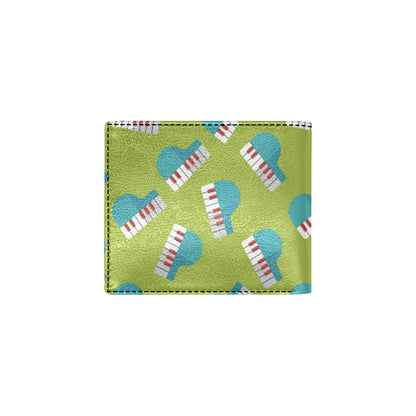 Piano Pattern Print Design 03 Men's ID Card Wallet