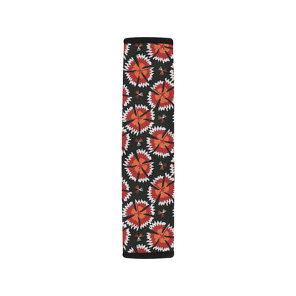 Carnations Pattern Print Design CN03 Car Seat Belt Cover