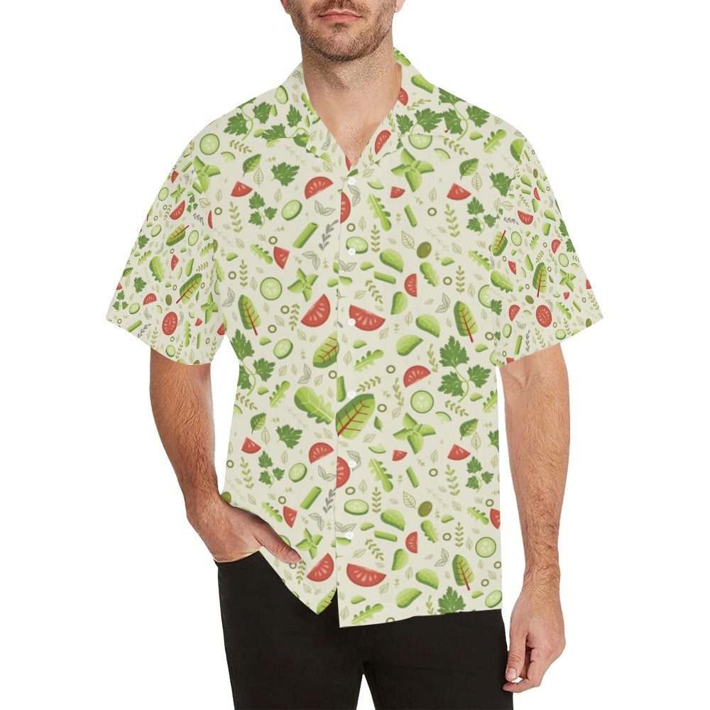 Salad Vegetable Print Design LKS302 Men's Hawaiian Shirt