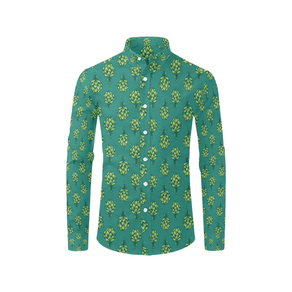 Artichoke Pattern Print Design 04 Men's Long Sleeve Shirt