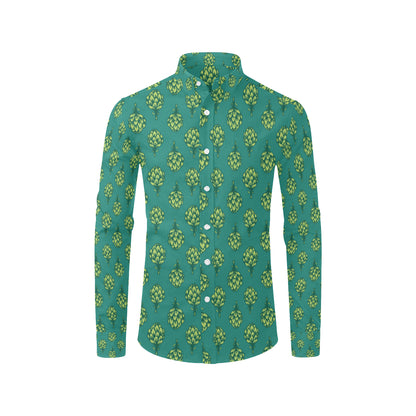 Artichoke Pattern Print Design 04 Men's Long Sleeve Shirt