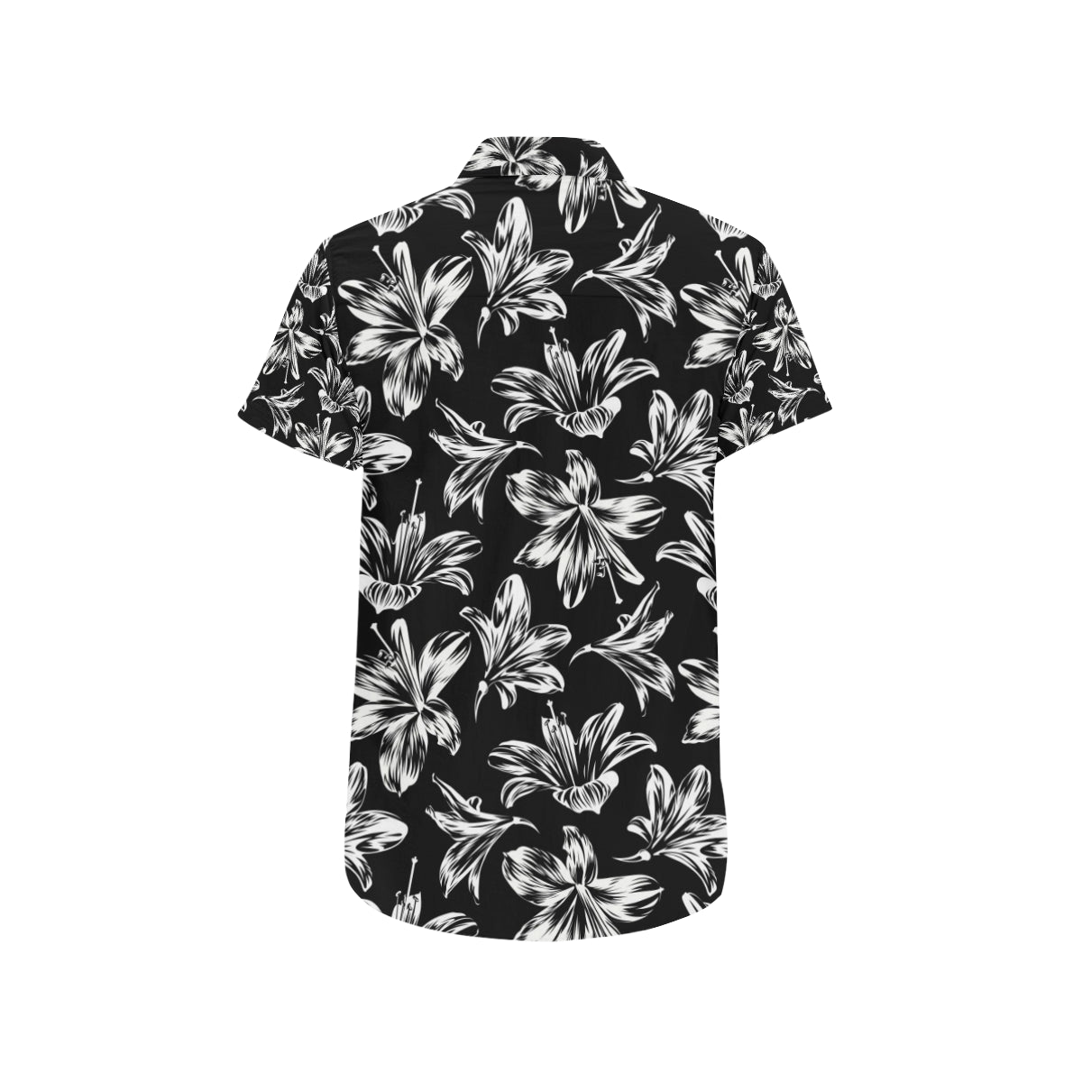 Amaryllis Pattern Print Design AL04 Men's Short Sleeve Button Up Shirt