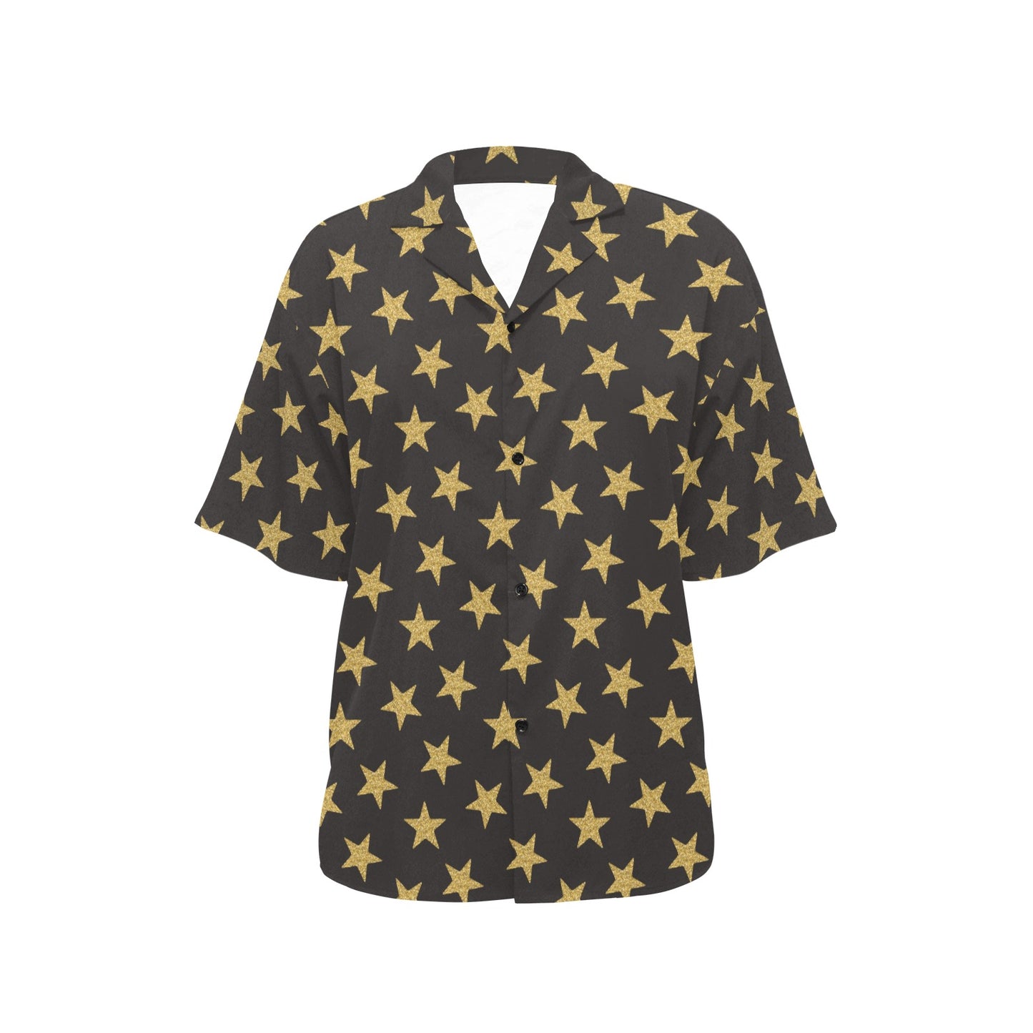Star Gold Print Design LKS302 Women's Hawaiian Shirt
