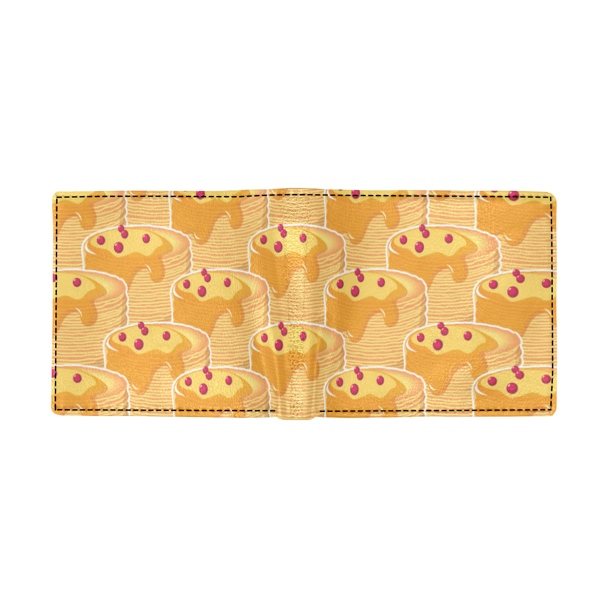 Pancake Pattern Print Design A04 Men's ID Card Wallet