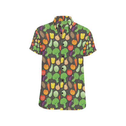 Vegan Funny Themed Design Print Men's Short Sleeve Button Up Shirt