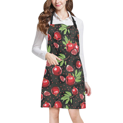Pomegranate Pattern Print Design PG06 Apron with Pocket