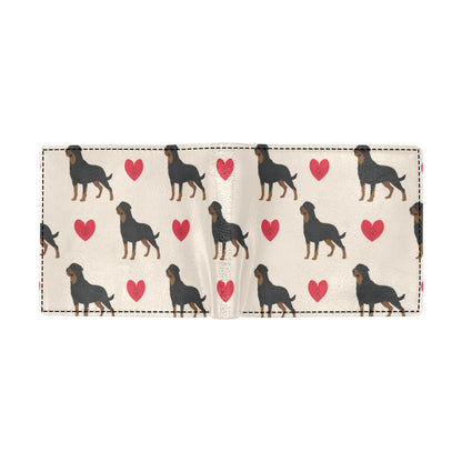 Rottweiler Pattern Print Design A02 Men's ID Card Wallet