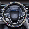 Bird Of Paradise Pattern Print Design 03 Steering Wheel Cover with Elastic Edge