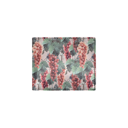 Grape Pattern Print Design GP01 Men's ID Card Wallet