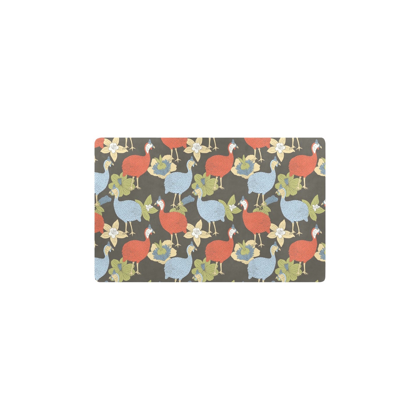 Guinea Fowl Pattern Print Design 02 Kitchen Mat