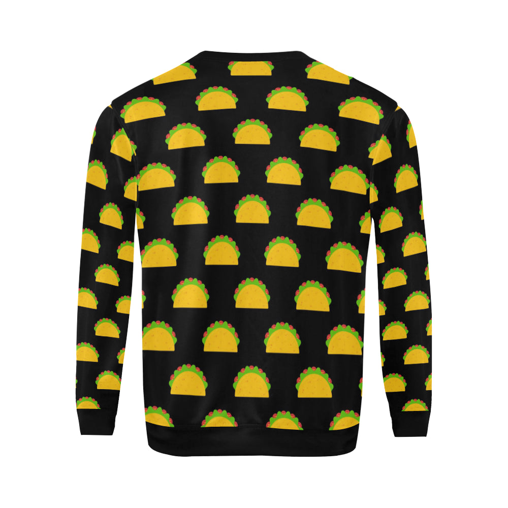 Taco Pattern Print Design TC06 Men Long Sleeve Sweatshirt