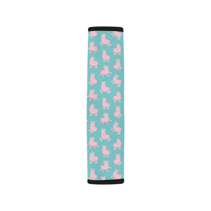 Alpaca Cartoon Design Themed Print Car Seat Belt Cover