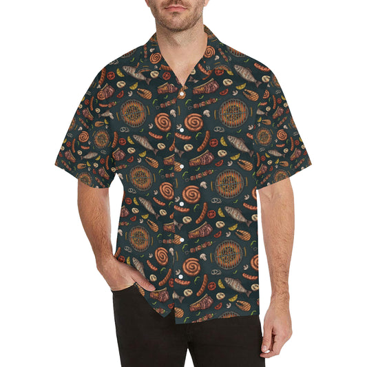 Barbecue Pattern Print Design 02 Men's Hawaiian Shirt