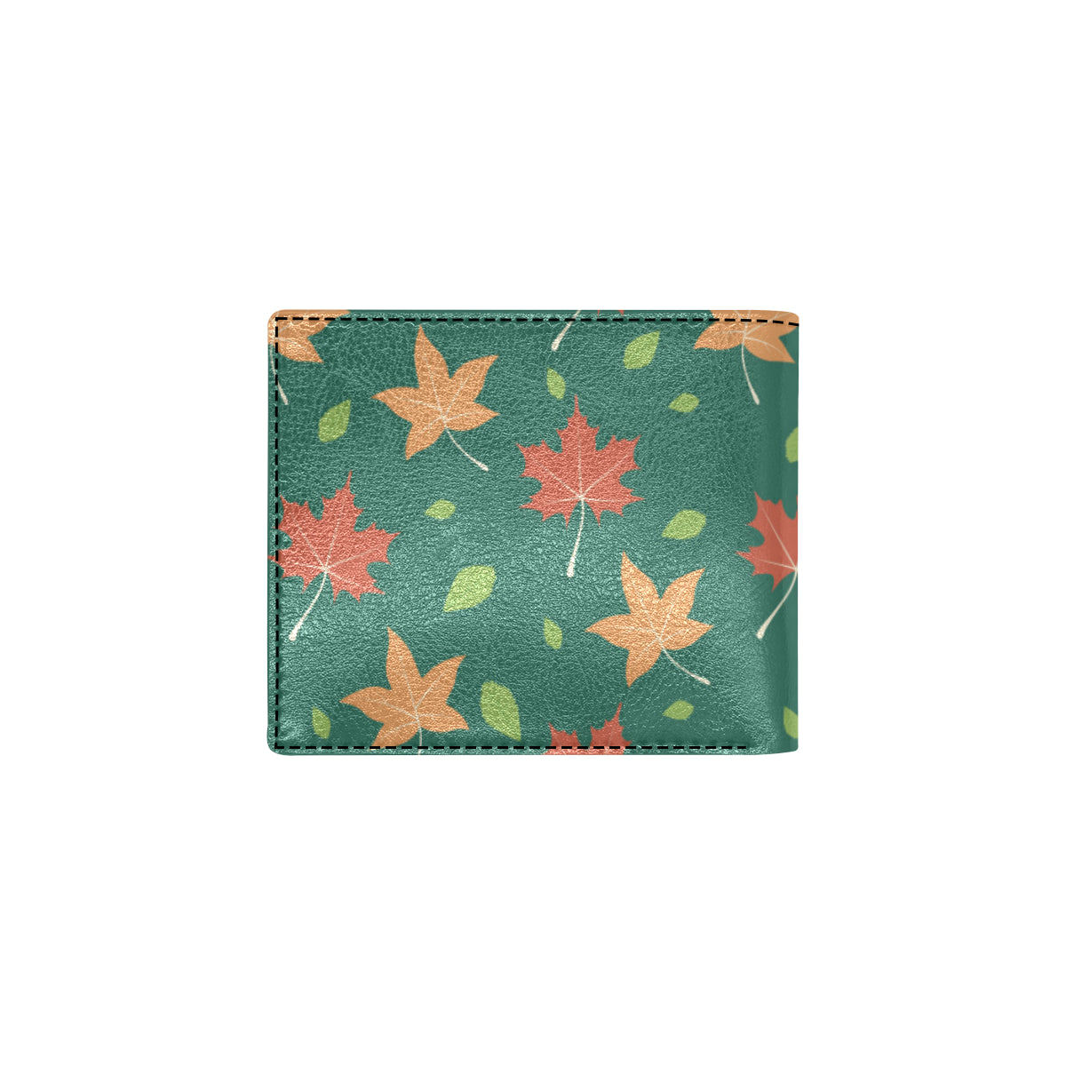 Maple Leaf Pattern Print Design 04 Men's ID Card Wallet